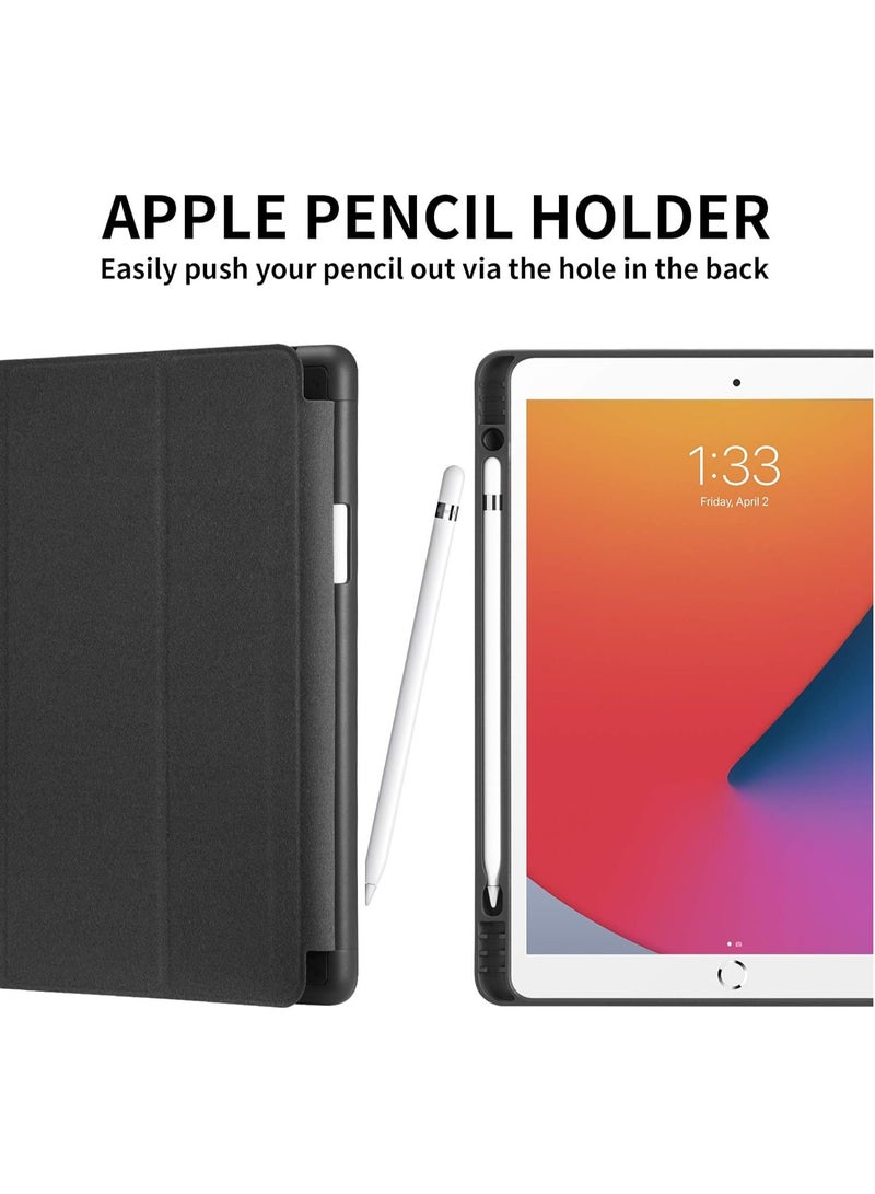 ELTRAZONE iPad 9th/8th/7th Generation Case (2021/2020/2019) - iPad 10.2-Inch Case with Pencil Holder, Slim Soft TPU Back Smart Magnetic Stand (Black) - Image 3