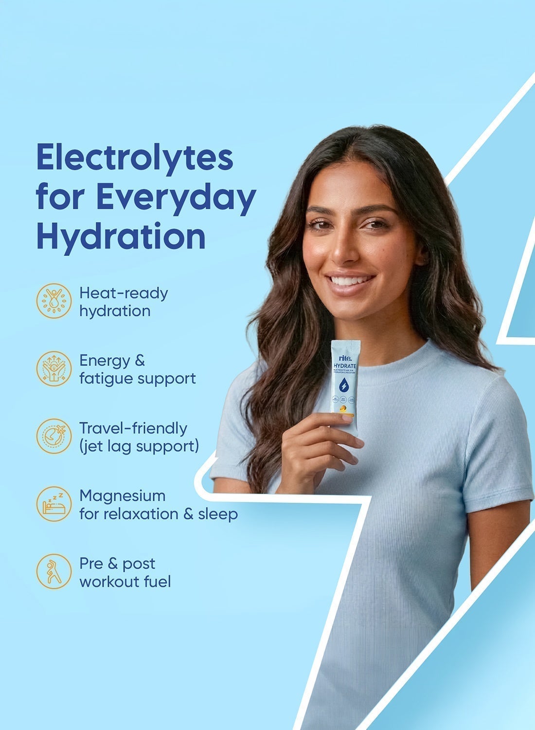 Mango Hydrate Electrolyte | Key Electrolytes, Zero Sugar, Vitamin C + B12, Magnesium, Calcium, Prebiotic Fiber