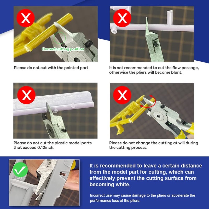 Stedi 4.7-Inch Model Nipper  With Ultra-Thin Single-Edge And Blade Case Plastic Model Tools For Gundam Repairing Plastic Model And Fixing Blue - Image 5