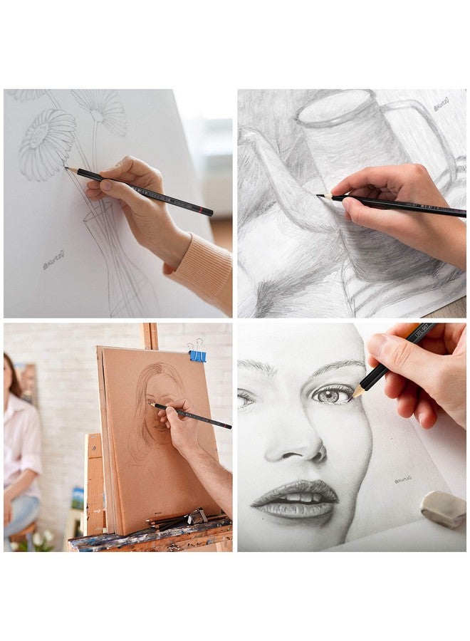 ABOUT SPACE Professional Shading & Drawing Pencils Set - (12 Lead Pencils) Black Sketching Pencils of 12 Shades for Artists, Students, Beginners - (B,2B,3B,4B,5B,6B,7B,8B,HB,H,2H & F) - Image 3