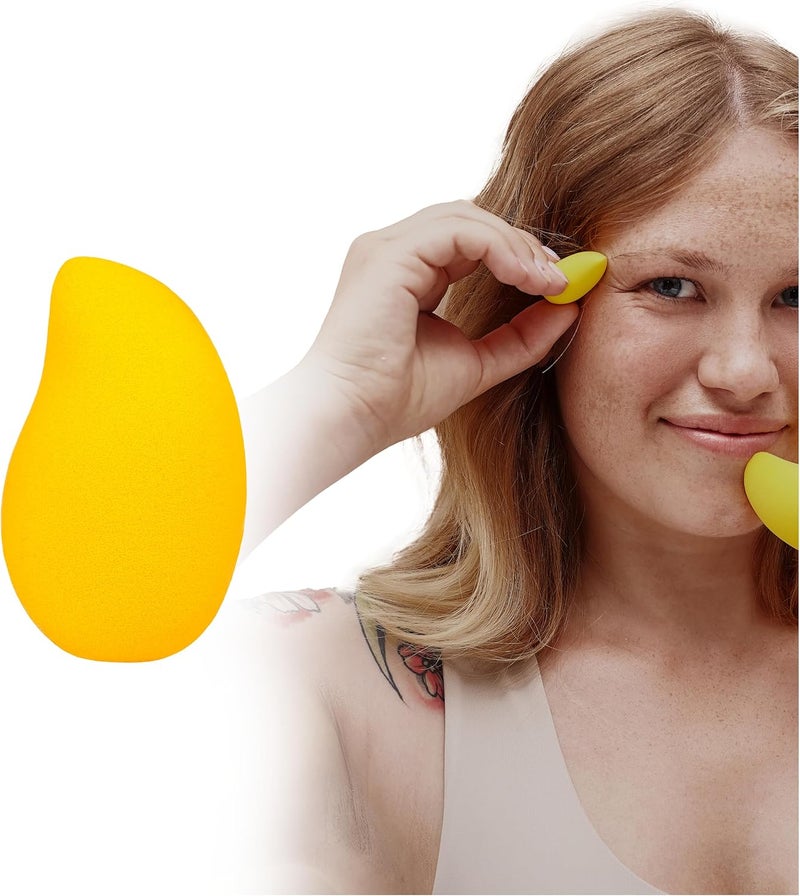 Makeup Mini Sponge Set Make Up Sponge Foundation Blender Beauty Makeup Sponges for Foundation Puffs Blending Sponge Concealer Sponge Applicator BBCream Powder LatexFree Glov Mango Mini Set of 2
