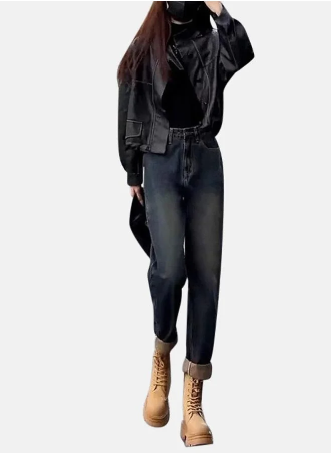YUNIQEE Black High-Rise Light Fade Jeans