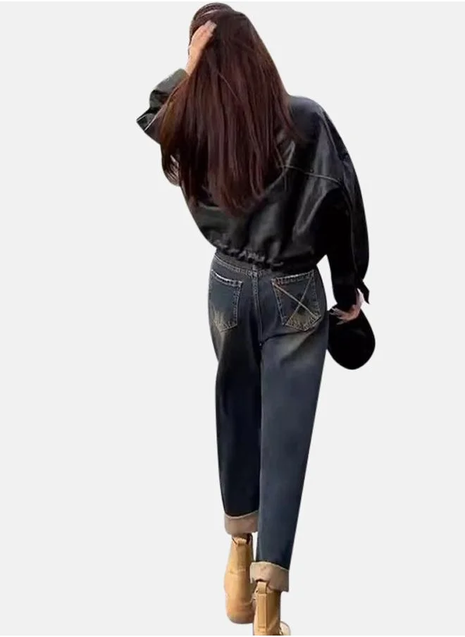 YUNIQEE Black High-Rise Light Fade Jeans