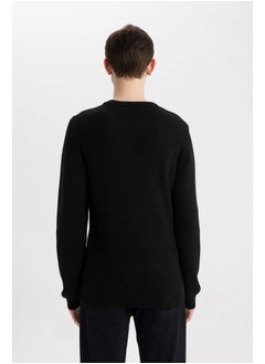 DeFacto Man Tricot Standart Fit Crew Neck Long Sleeve Pullover  - Image 3