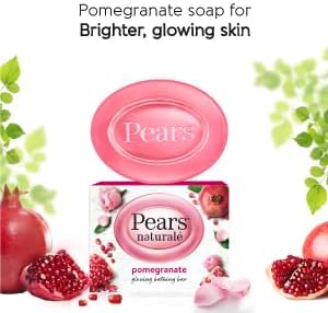 Pears Natural Soap Bar Pomegranate Glowing Bathing Bar with Pure Glycerin Mild Gentle Cleansing Formula for Daily Skin Radiance Ideal for Hydrating Face Body and Hands 100 g Pack of 6 - Image 4