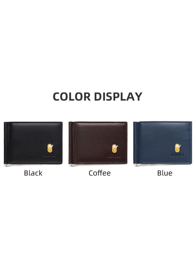 RAHALA - RA110 Genuine Leather Multiple Card Slots Casual Slim Wallet - Brown - Image 1