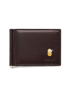 RA110 Genuine Leather Multiple Card Slots Casual Slim Wallet - Brown