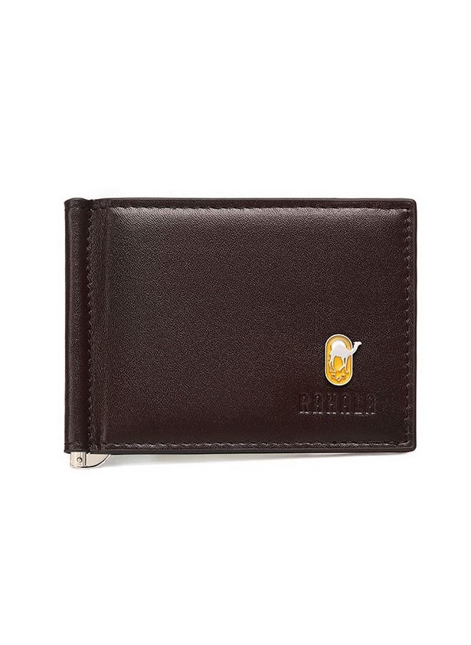 RAHALA - RA110 Genuine Leather Multiple Card Slots Casual Slim Wallet - Brown - Image 1