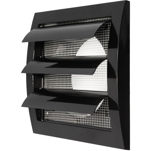 Repa Market 4 Inch Black Dryer Vent Hood/Duct Cover for Walls or Ducting/ABS Plastic Grille with Flaps & Insect Screen/Exhaust and Dryer Vent Covers for Indoor & Outdoor Use - Image 1