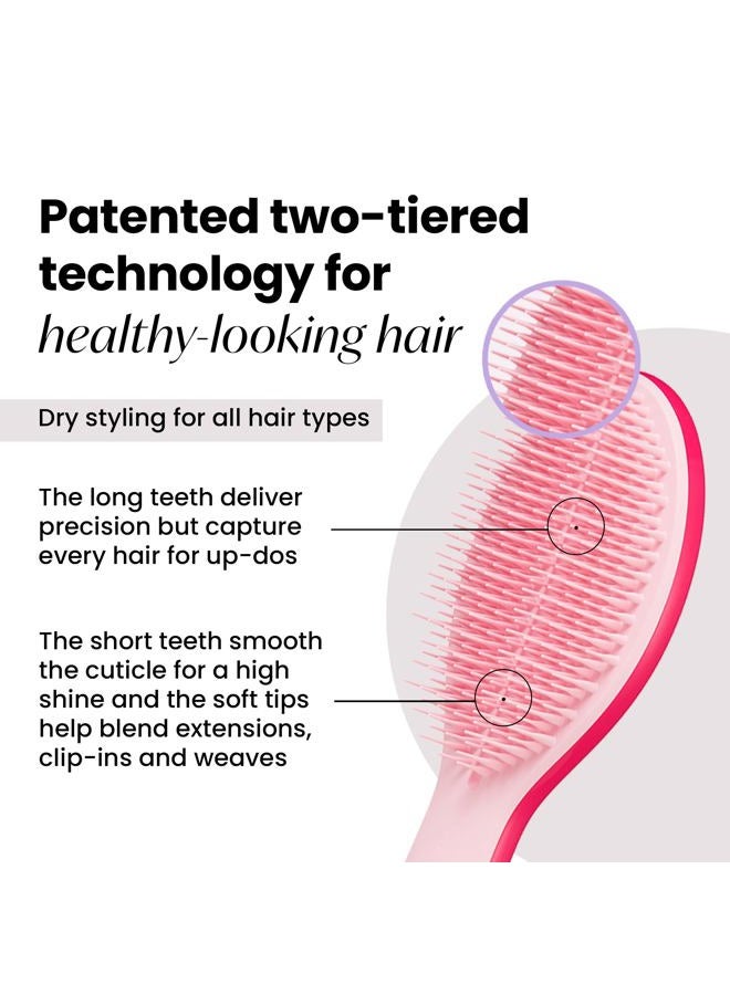 TANGLE TEEZER فرشاة تصفيف الشعر تانجل تيزر الألتيميت ستايلر لتصفيف الشعر الجاف، تحافظ على، تدمج وتضيف حجم، وملمس، ولمعان، وردي فاتح - Image 2