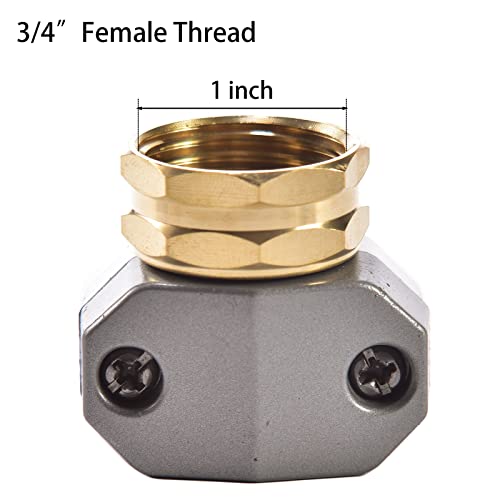 Sanpaint Zinc and Brass Female Clamp Coupling,Fits 3/4" or 5/8" Garden Hose Repair Fitting - Image 3