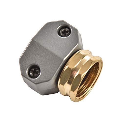 Sanpaint Zinc and Brass Female Clamp Coupling,Fits 3/4" or 5/8" Garden Hose Repair Fitting - Image 1