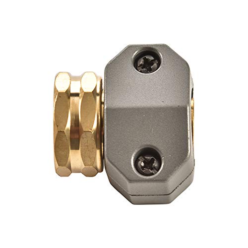 Sanpaint Zinc and Brass Female Clamp Coupling,Fits 3/4" or 5/8" Garden Hose Repair Fitting - Image 2