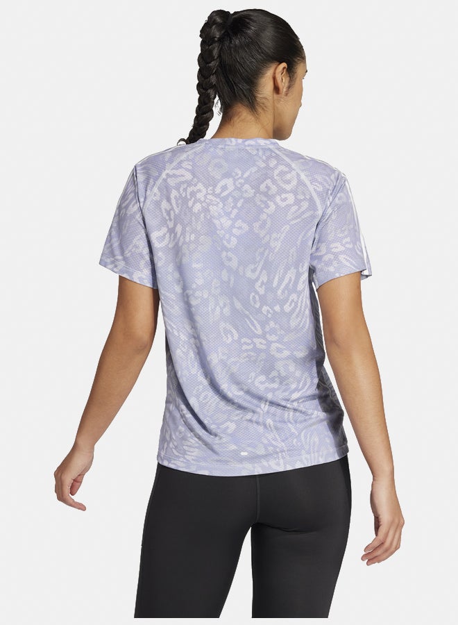 Adidas تي شيرت نسائي من 3 خطوط بتقنية كلماكول للركض - Image 4