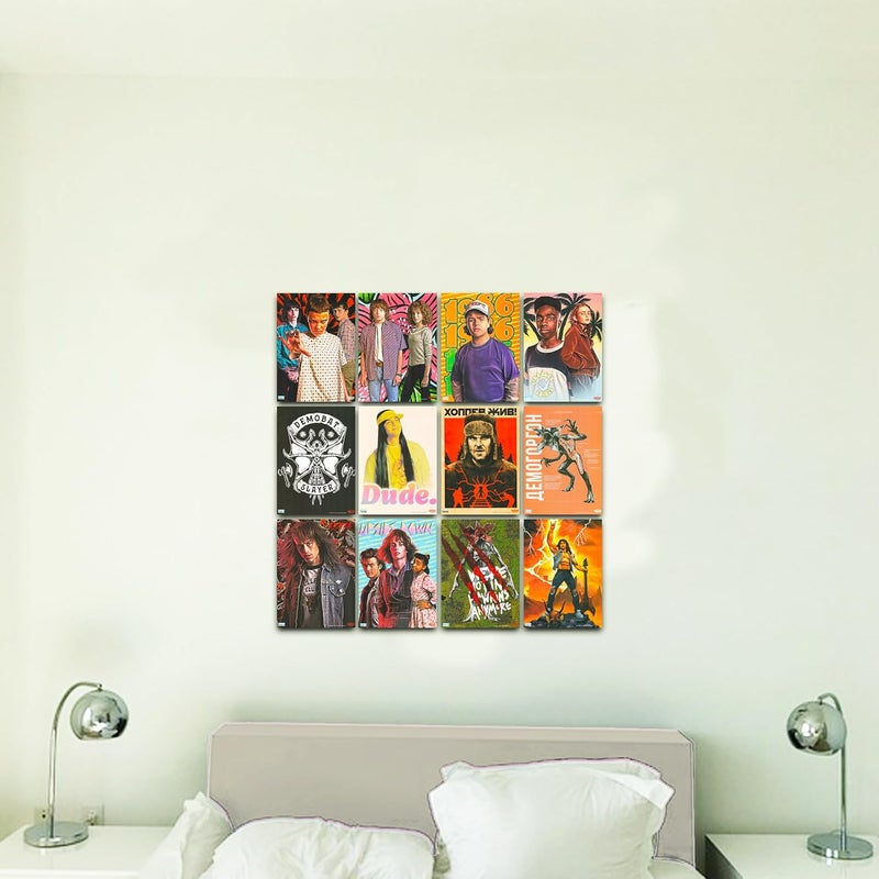 Stranger Things Poster Book Super Set ~ Bundle Includes 12 Posters Featuring Eleven, Dustin, Mike, Will, and More with Bookmark ( Room Decor) - Image 2