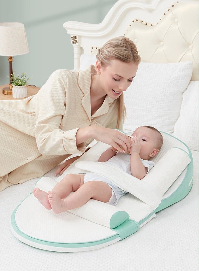 Arabest Baby Nursing Pillow, Multifunctional Baby Bed with Memory cotton Supportive Cushion, Infant Slope Mat for Breastfeeding  - Image 1