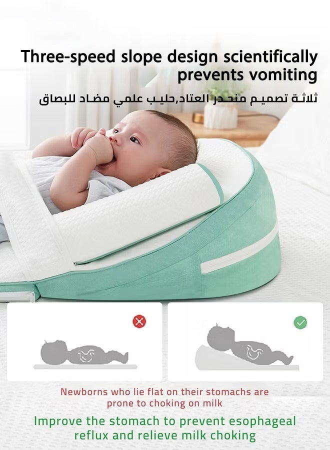 Arabest Baby Nursing Pillow, Multifunctional Baby Bed with Memory cotton Supportive Cushion, Infant Slope Mat for Breastfeeding  - Image 4
