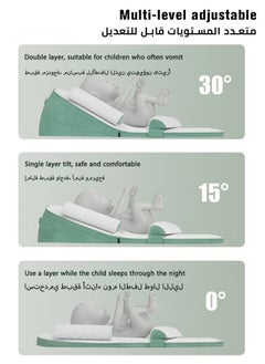 عربست وسادة رضاعة الطفل، سرير أطفال متعدد الوظائف مع وسادة داعمة من قطن الذاكرة، بساط منحدر للرضع للرضاعة الطبيعية  - Image 5