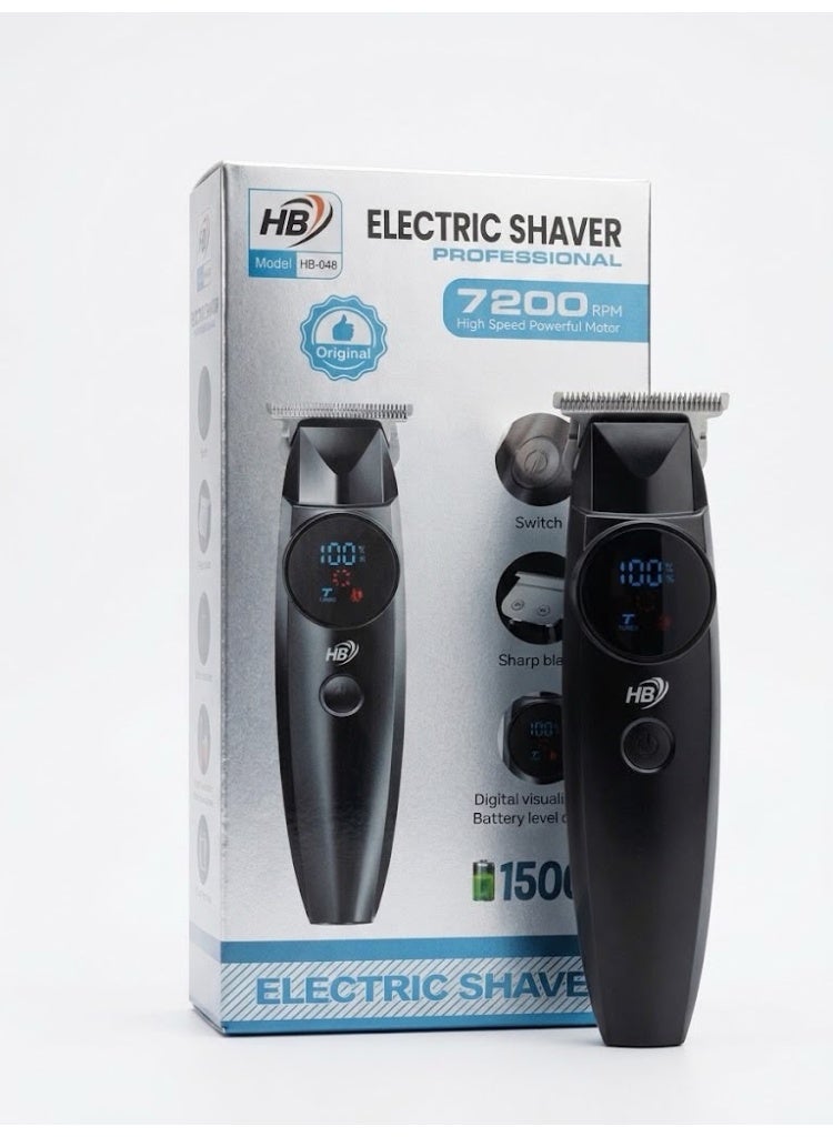 HB Professional Men's Shaver (Model HB-048) – Featuring a powerful 7,200 RPM motor and a digital display. - Image 2