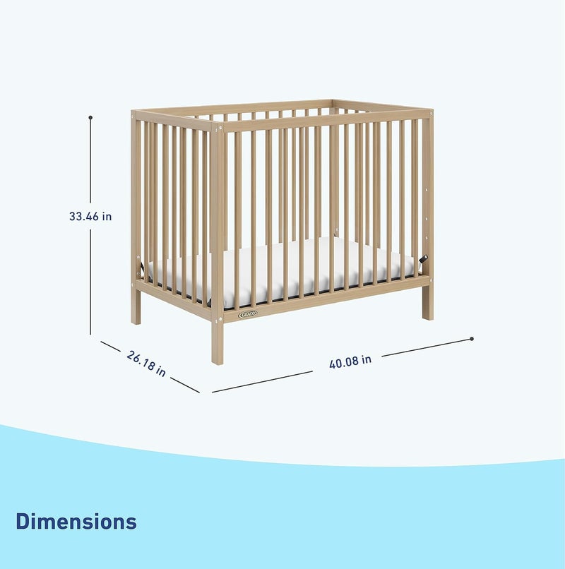 Graco Teddi 4-in-1 Convertible Mini Crib with Mattress - Image 5