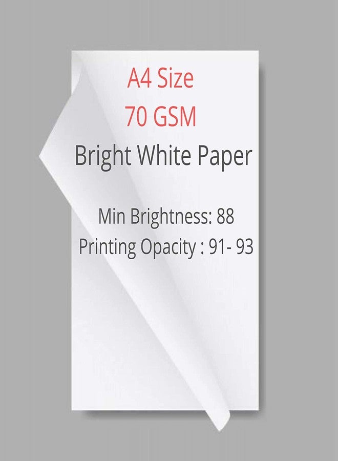 TNPL A4 Size Sheet 70 GSM Blank White Copier Printer Xerox Paper - Pack of 5 Reams (5 x 500 Sheets) - Image 2