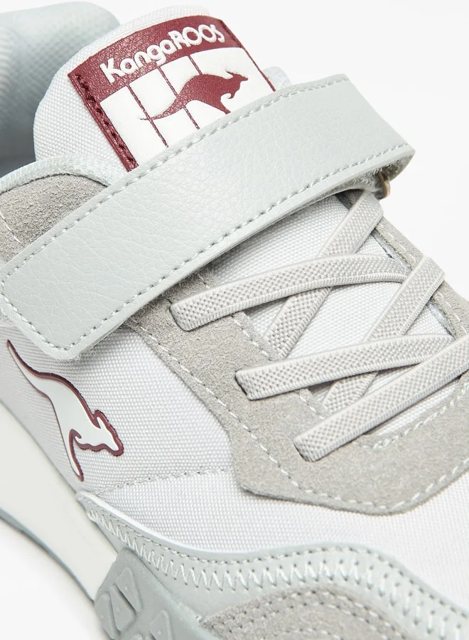 kangaROOS Boys' Logo Embossed Walking Shoes with Hook and Loop Closure