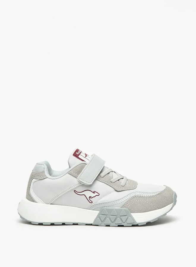 kangaROOS Boys' Logo Embossed Walking Shoes with Hook and Loop Closure