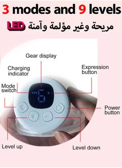 HANAMICHI Breast Pump Wearable Breast Pump Hands-Free Breast Pump Electric Breast Pump 3 Modes And 9 Levels, White  - Image 3