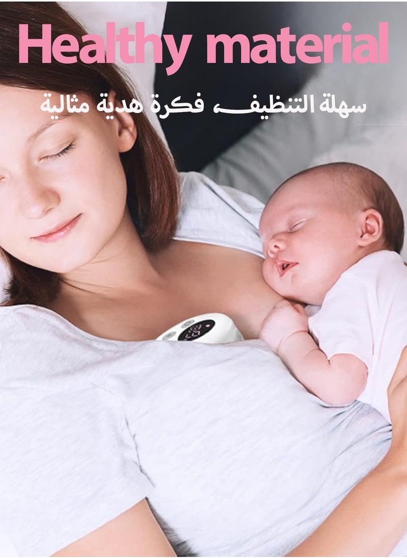 HANAMICHI - Breast Pump Wearable Breast Pump Hands-Free Breast Pump Electric Breast Pump 3 Modes And 9 Levels, White - Image 1