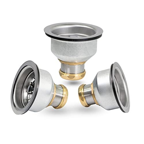 Everflow Highcraft 9754 Kitchen Sink (3-1/2 Inch) Stainless Steel Drain Assembly With Strainer Basket and Snaplock Stopper Long Extended Shank (3-3/4 Inch) - Image 3