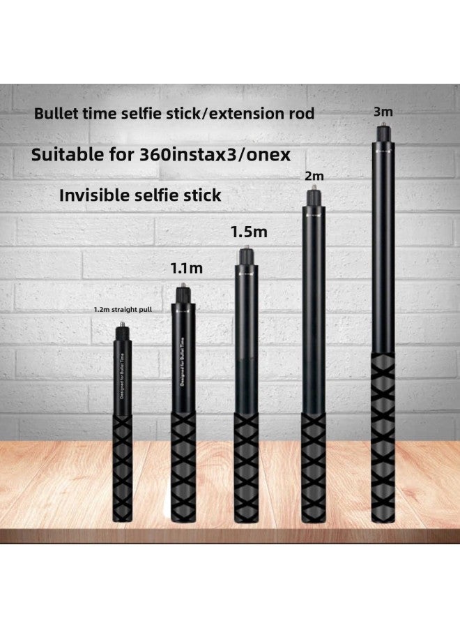 3 M Selfie Stick Panoramic Motion Telescopic Extension Rod For 360X3 Camera Gopro Extension Rod-Color:35-150cm - Image 1