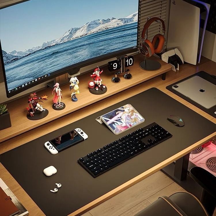 Large Stitched Leather Mousepad, Multiple Sizes - Image 1