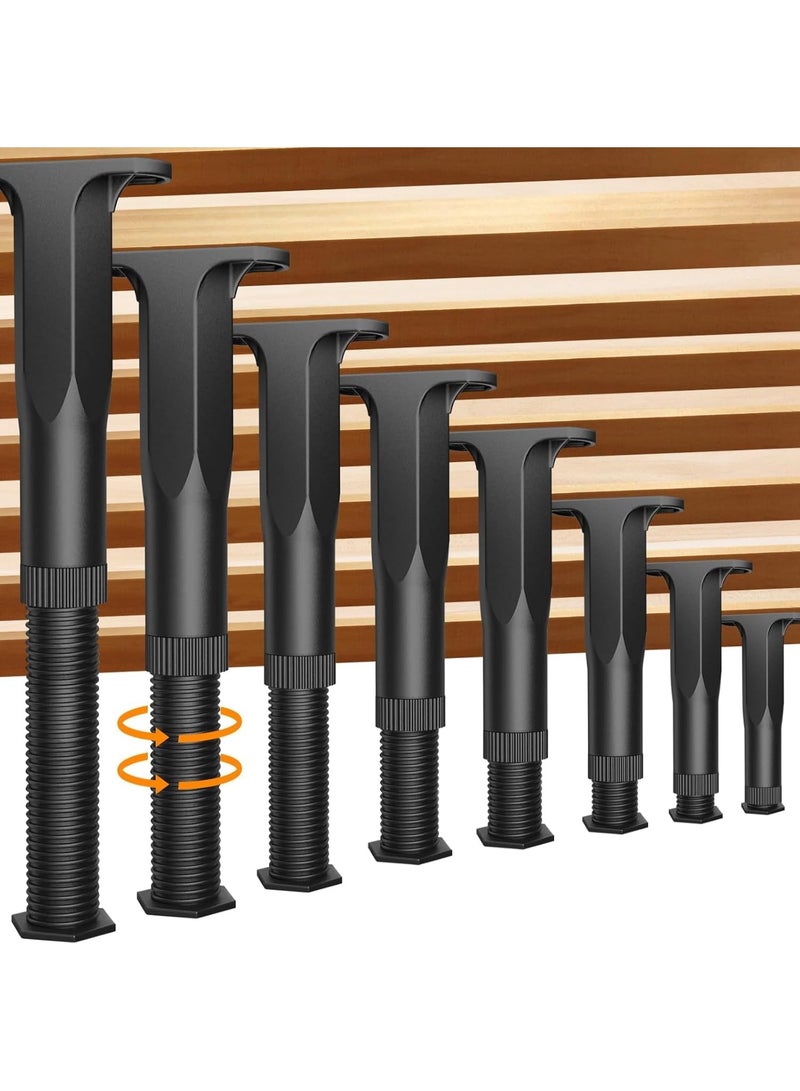 8 Pack Adjustable Furniture Support Legs, for Bed Frame, Sofa, Cabinet Heavy-Duty Threaded Design, Height-Adjustable (8pcs (5.1"-8.3")) - Image 1