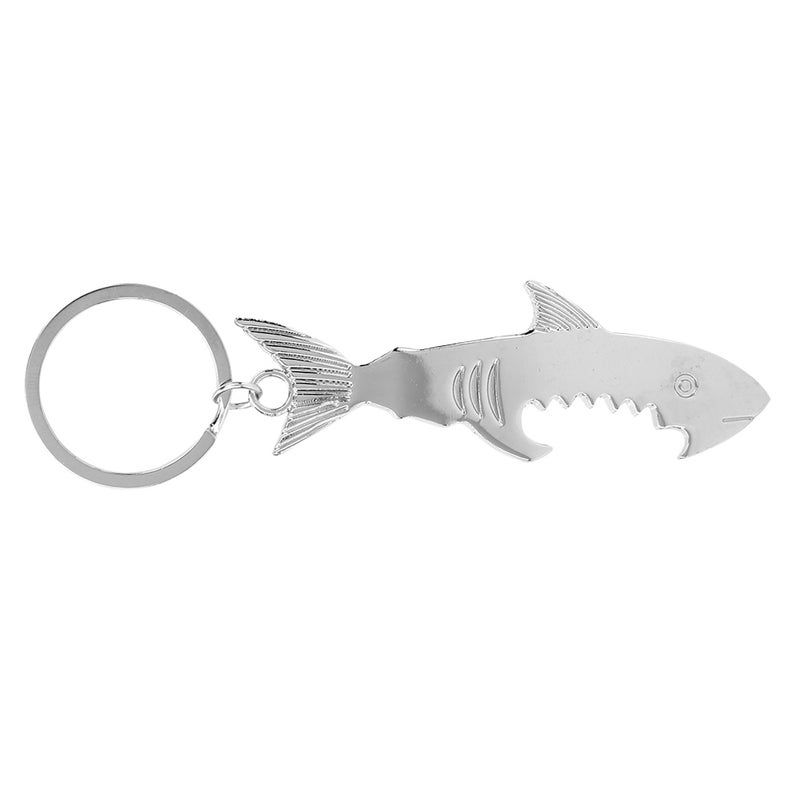 Alloy Fish Key Chain: 2-In-1 Bottle Opener, High Durability, Lightweight Compact Design - Cute Unique Pendant for Daily Carry, Gift Giving - Image 1