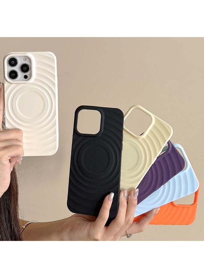 S-TOP Case For iPhone 16 Pro Frosted Wave Texture MagSafe Magnetic TPU Phone Case - Image 2