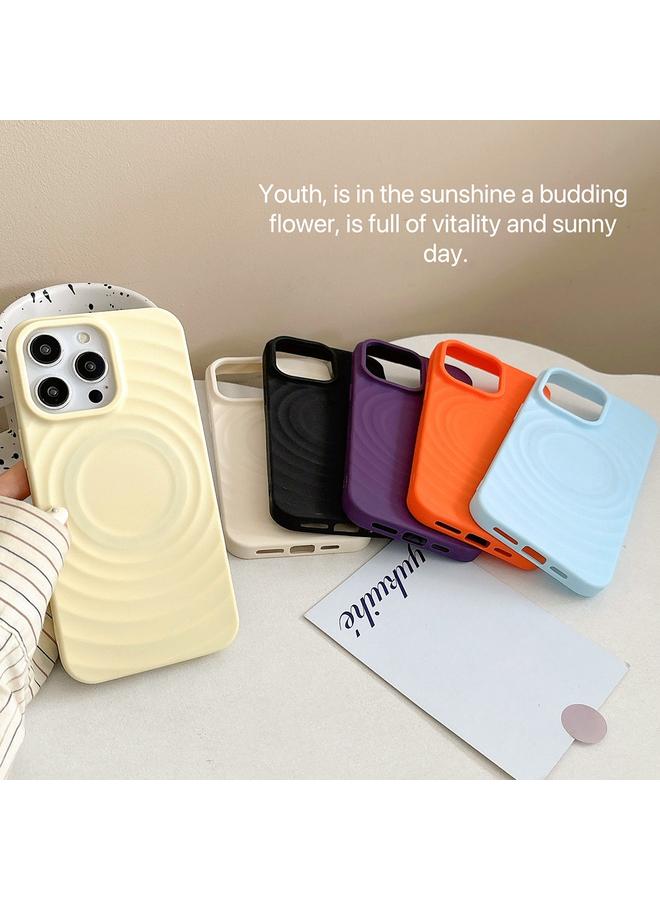 S-TOP Case For iPhone 16 Pro Frosted Wave Texture MagSafe Magnetic TPU Phone Case - Image 3