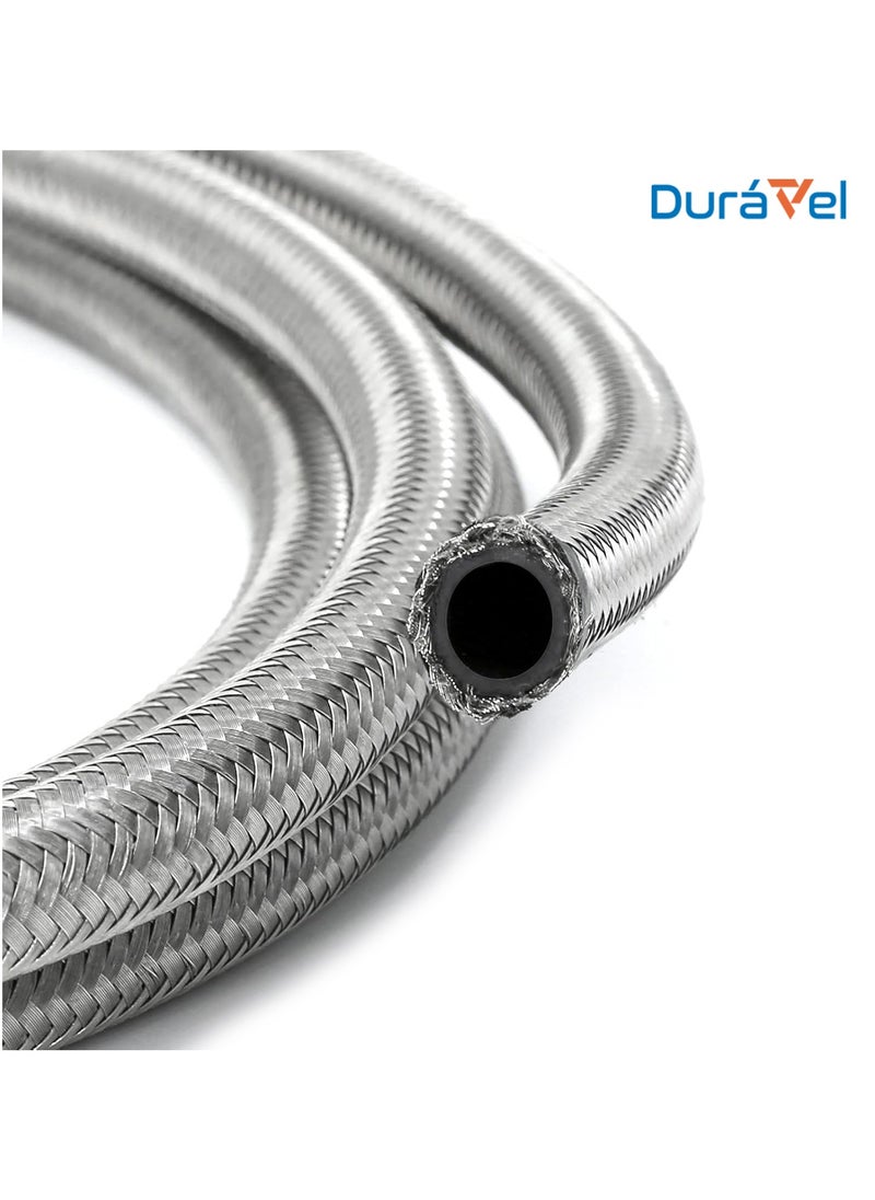 Duravel - Duravel Stainless Steel Braided Gas Hose, Flexible Metal Line (1.5 METER) - Image 1