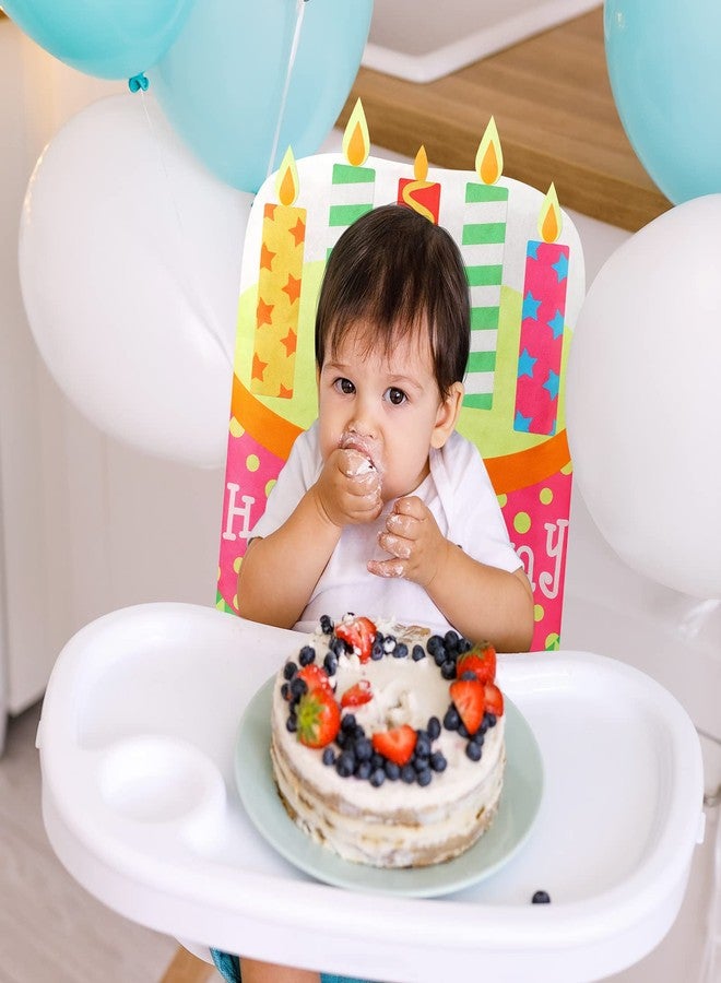 Tegeme Birthday Chair Cover 2 Pieces Kids Chair Cover Classroom Seat Decorations for Party Home School Office(Pink,Blue) - Image 4