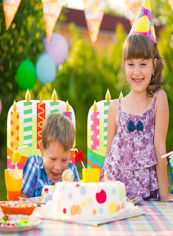 Tegeme Birthday Chair Cover 2 Pieces Kids Chair Cover Classroom Seat Decorations for Party Home School Office(Pink,Blue) - Image 3