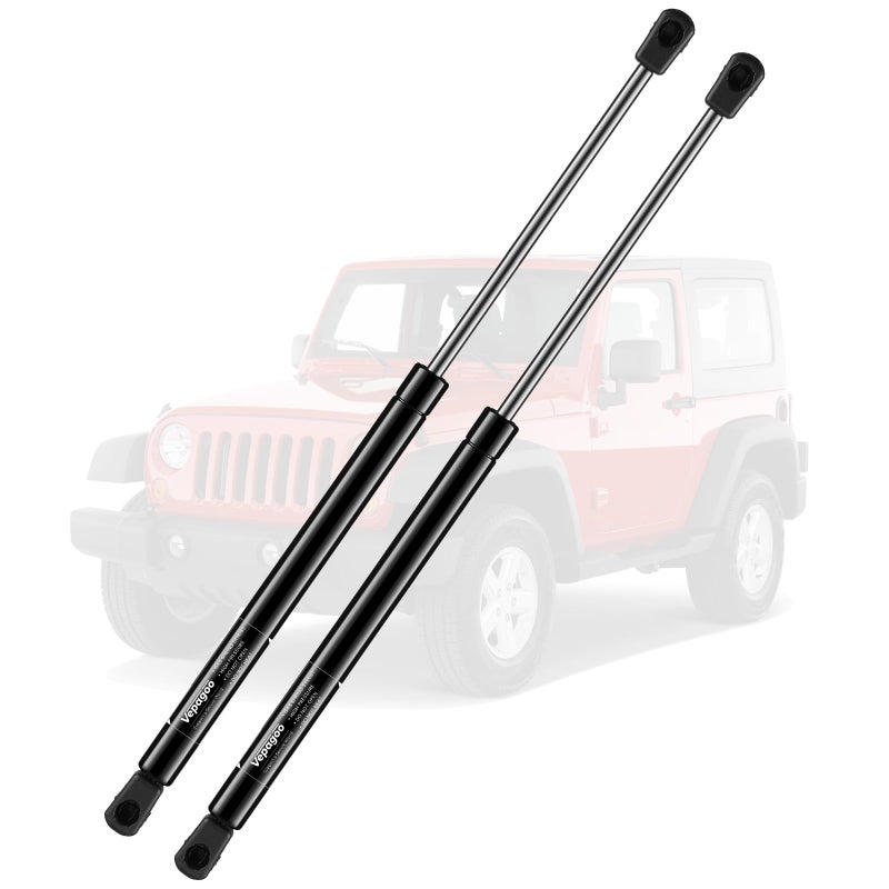 Vepagoo 2 Rear Window Glass Lift Supports Springs Struts Shocks 4249 for Jeep Wrangler 1997 1998 1999 2000 2001 2002 2003 2004 2005 2006 - Image 1