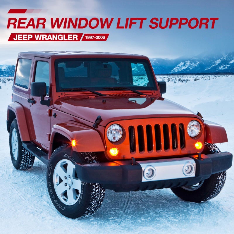 Vepagoo 2 Rear Window Glass Lift Supports Springs Struts Shocks 4249 for Jeep Wrangler 1997 1998 1999 2000 2001 2002 2003 2004 2005 2006 - Image 5
