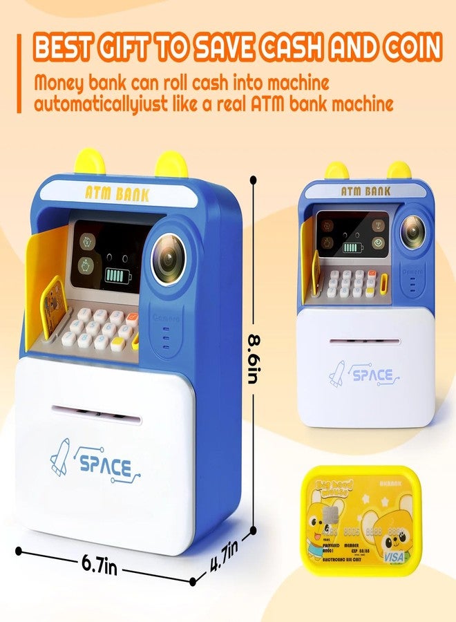 Mummy Please Kids Digital Piggy Bank with Electronic Lock,Money Safe Box wth Finger Print Sensor【Pack of 1】【Camera Blue】 - Image 2