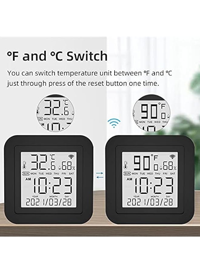 3-in-1 remote control Temperature and humidity detection Smart USB power supply LCD display - Supported devices Remote control °C/°F conversion Smart interconnection - Image 3