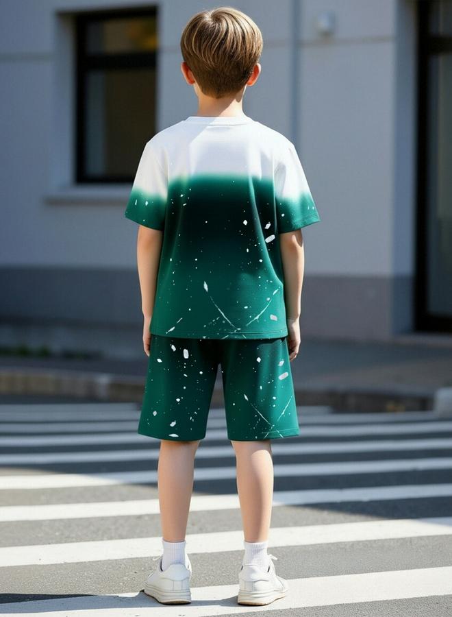 Take Two Teen Boys Graphic Print T-Shirt And Shorts Set - Image 2