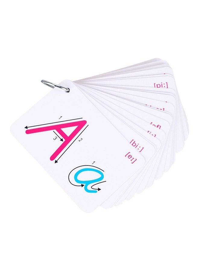 NIBEMINENT 26 Letter English Handwritten Montessori Early Development Learning Educational Toy With Buckle 8.1 x 5 0.7cm - Image 1