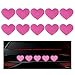 SHMZK 10PCS Vinyl Decal for Cars High Intensity Reflective Sticker Night Safety Sign Bumper Decals Waterproof Grid Vinyl Stickers Scratch Cover for Auto Window Laptop Heart Pink - Image 2