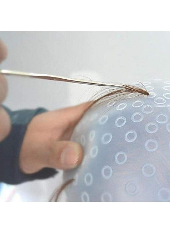 هيفلي قبعة صبغ الشعر المصنوعة من السيليكون القابلة لإعادة الاستخدام، قبعة صبغ الشعر متعددة الألوان مع خطافات معدنية - Image 3