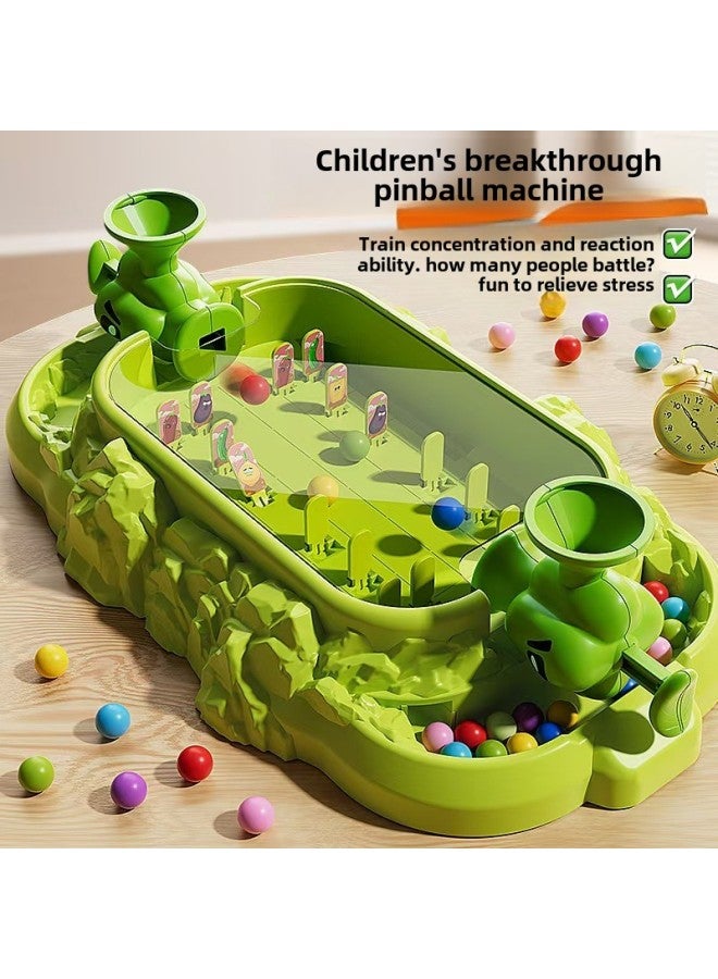 Plant War Pachinko Machine Shooting Desktop Game Machine Parent-Child Interaction Toy Gift-Colour: Plants Vs. Pinball Machine + 60 Pearls  - Image 5