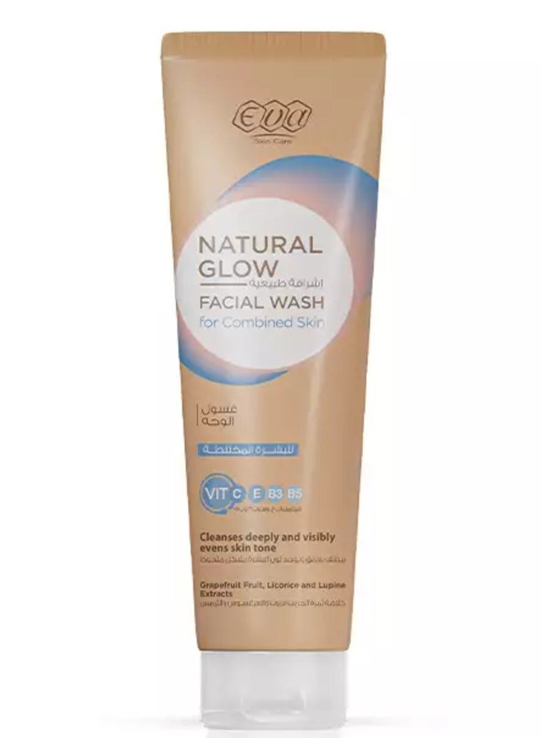 إيفا ﺇشراقة طبيعية غسول الوجه للبشرة المختلطة 100 مل