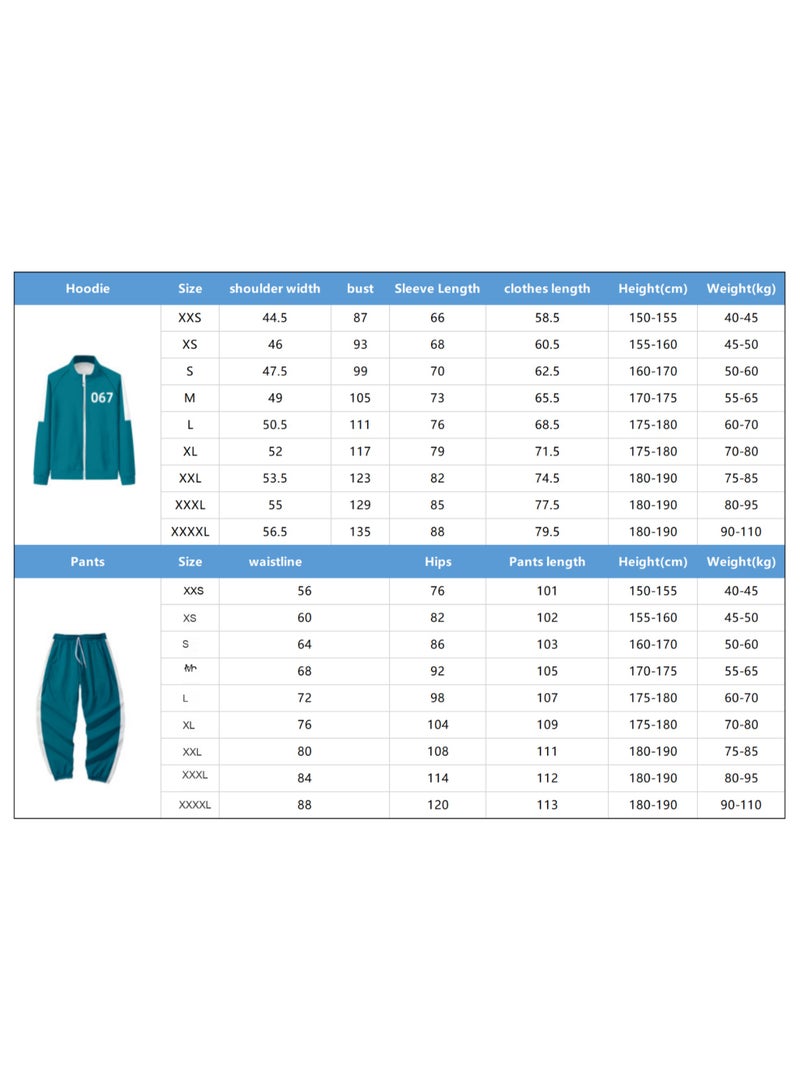 2024 New Squid Game 456 Costume Cosplay Jacket Coat Leisure Tracksuit Casual Sweatshirts Suit Zipper Hoodies Unisex Costume for Youth  - Image 2